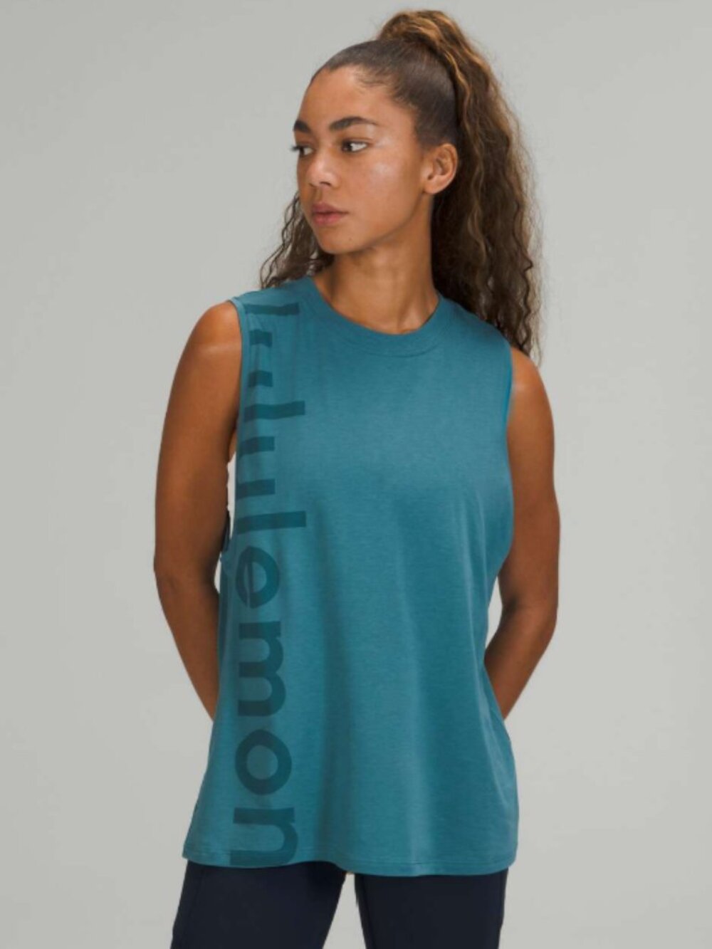 Lululemon All Yours Tank Top | Graphic | Capture Blue | Size 6